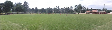 Panoramic view of the outer fields at the Northdale Stadium