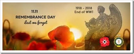 Lest We Forget. Armistice Day Centenary