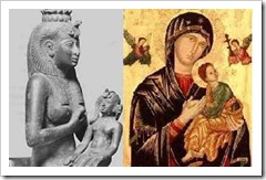 Isis and Horus / Mary and the "child"