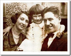 Jimmy with wife Peggy and daughter Gladys 