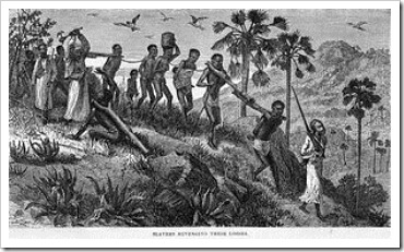 Arab slave traders and their captives along the Ruvuma River in Mozambique [Photo: Wikipedia]